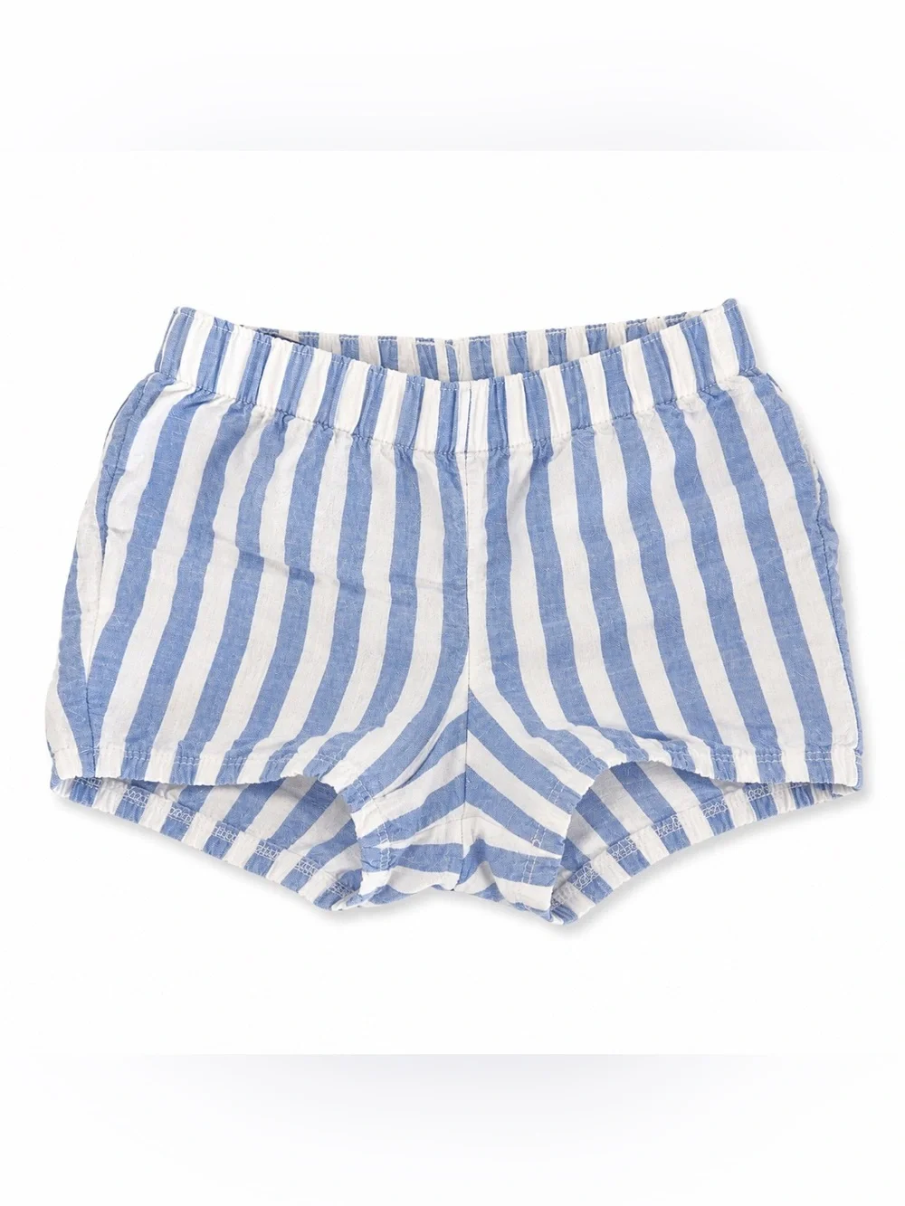 Carter’s | Baby Blue & White Striped Pull-On Bloomer Shorts | 12M
